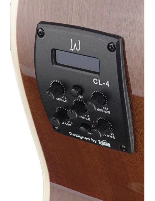  J.N GUITARS BES-ACE DCB Guitarra electroacústica de auditorio dark cherryburst con tapa maciza de epica, serie Bessie|MusicGood