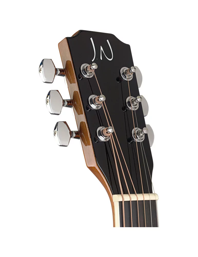  J.N GUITARS BES-ACE DCB Guitarra electroacústica de auditorio dark cherryburst con tapa maciza de epica, serie Bessie|MusicGood