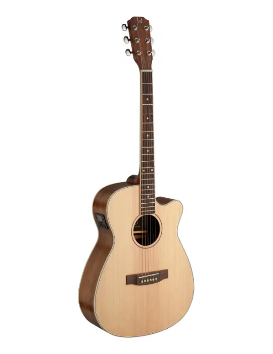  J.N GUITARS ASY-ACE Guitarra de auditorio electroacústica de 4/4 cutaway con tapa de abeto macizo, serie Asyla|MusicGoodDeal 