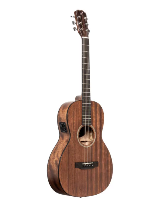  J.N GUITARS DOV-PFI Guitarra electroacústica de salón con tapa de caoba maciza, serie Dovern|MusicGoodDeal 