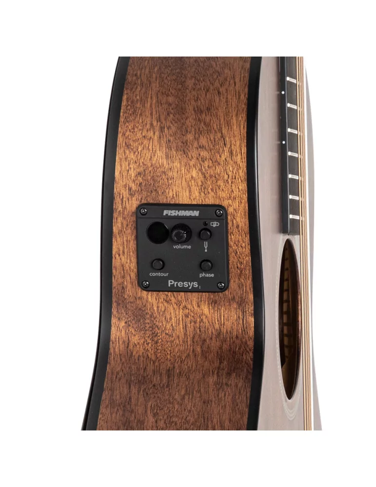  J.N GUITARS DOV-PFI Guitarra electroacústica de salón con tapa de caoba maciza, serie Dovern|MusicGoodDeal 