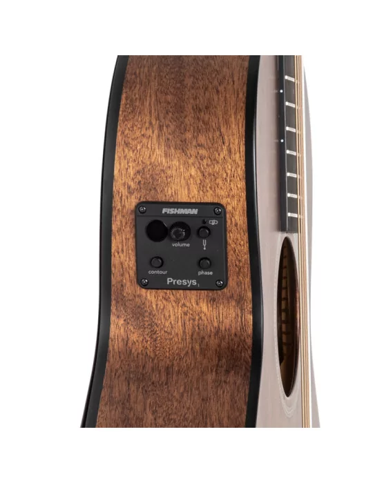  J.N GUITARS DOV-PFI Guitarra electroacústica de salón con tapa de caoba maciza, serie Dovern|MusicGoodDeal 