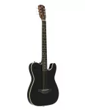  J.N GUITARS EW3000CBK Guitarra folk eléctrica 4/4 cutaway, con cuerpo de abeto macizo, negro|MusicGoodDeal 