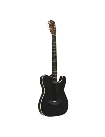  J.N GUITARS EW3000CBK 4/4 Cutaway E-Folkgitarre mit massiven Fichtenkorpus Schwarz|MusicGoodDeal  2