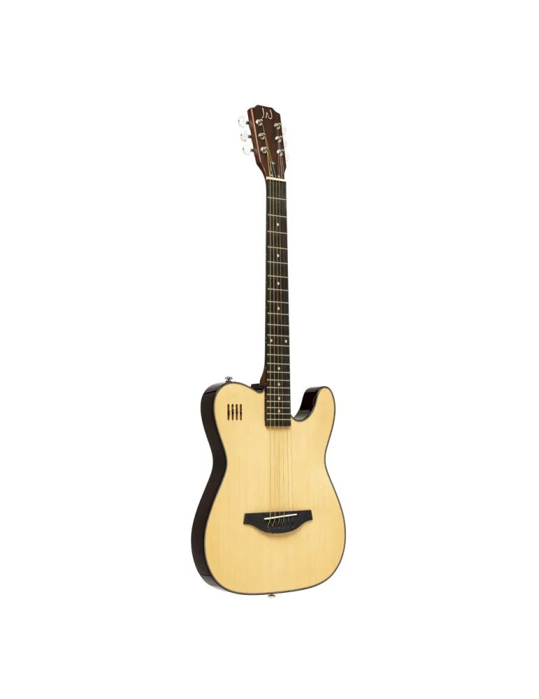  J.N GUITARS EW3000CN Guitarra folk eléctrica 4/4 cutaway, con cuerpo de abeto macizo, color natural|MusicGoodDeal 
