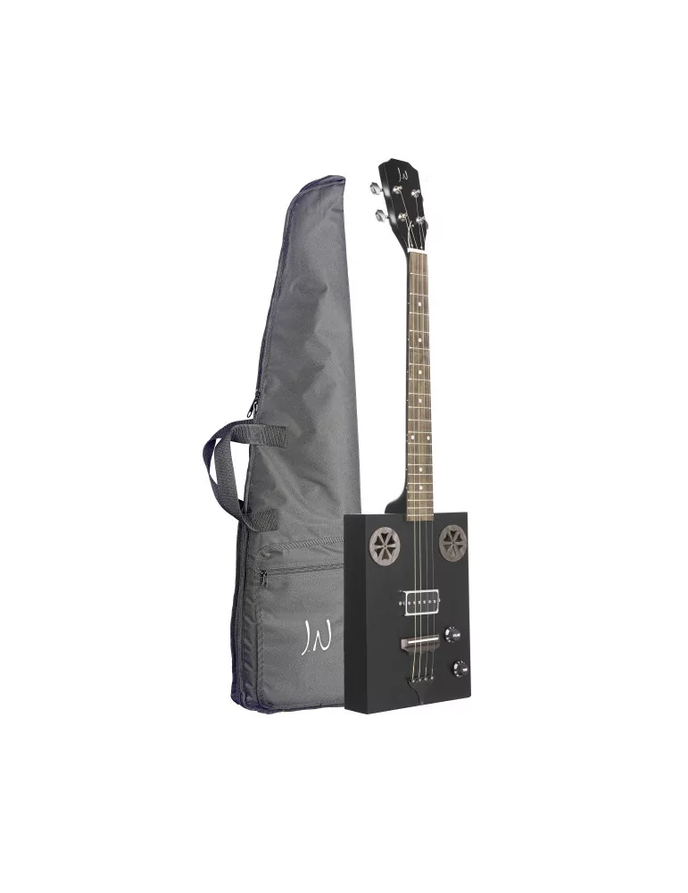  J.N GUITARS CASK-HOGSCOAL Guitarra Cigar Box, electroacústica, de 4 cuerdas, tapa de sapeli, serie Cask|MusicGoodDeal 