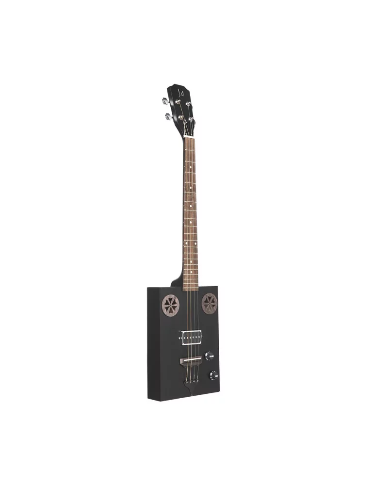  J.N GUITARS CASK-HOGSCOAL Guitarra Cigar Box, electroacústica, de 4 cuerdas, tapa de sapeli, serie Cask|MusicGoodDeal 