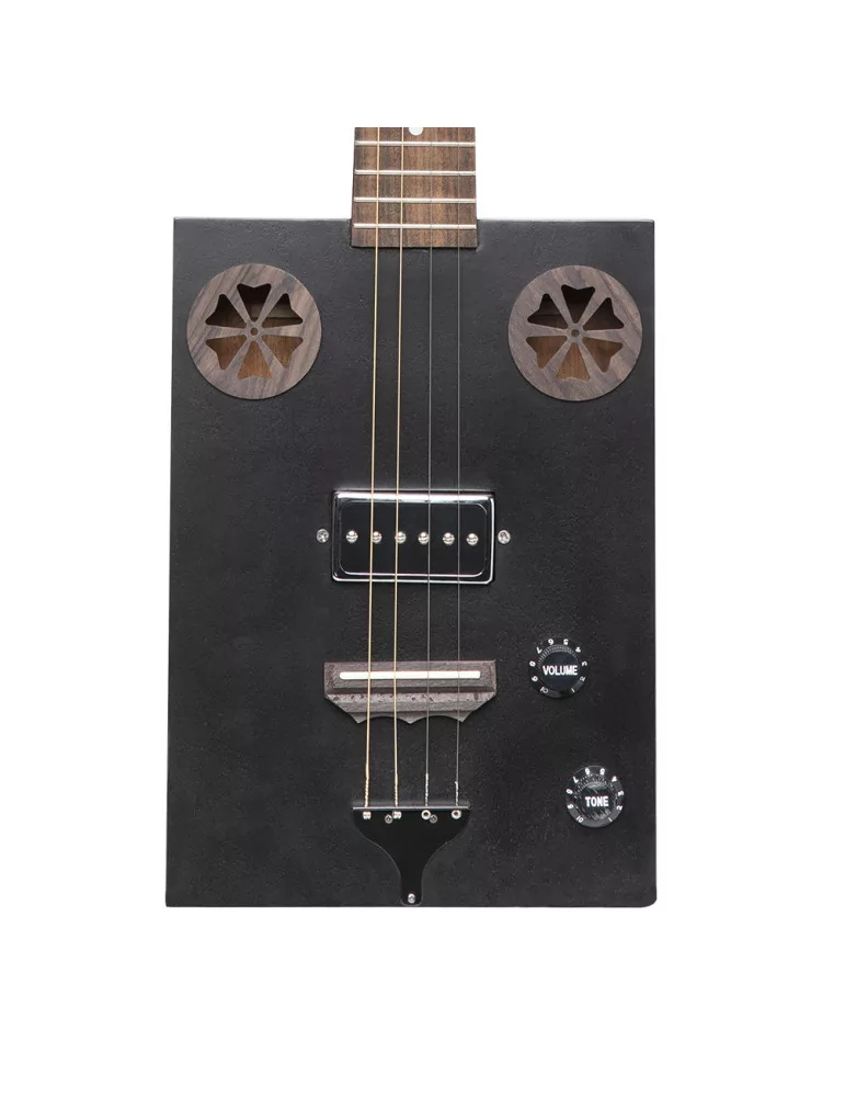  J.N GUITARS CASK-HOGSCOAL Guitarra Cigar Box, electroacústica, de 4 cuerdas, tapa de sapeli, serie Cask|MusicGoodDeal 