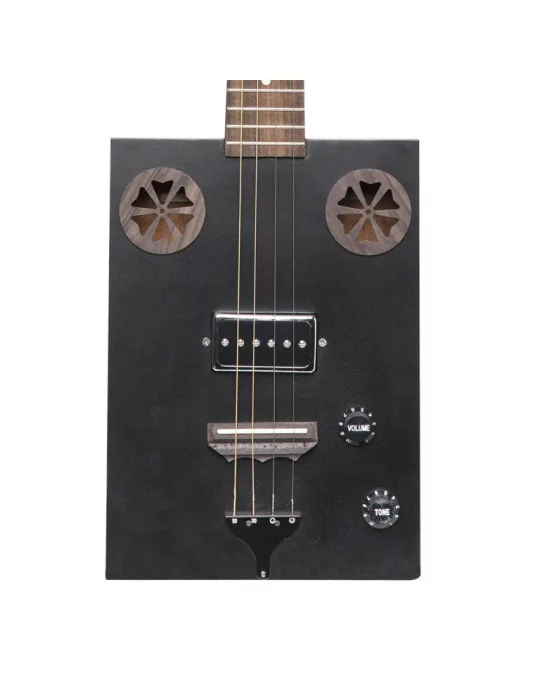  J.N GUITARS CASK-HOGSCOAL Guitarra Cigar Box, electroacústica, de 4 cuerdas, tapa de sapeli, serie Cask|MusicGoodDeal 