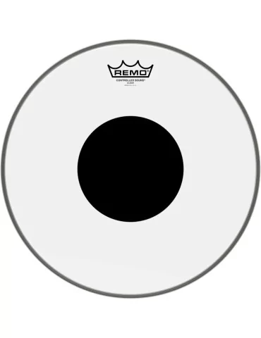  REMO CS-0314-10 14" CS Clear Tom/ Snare/ Floortom head with black dot|MusicGoodDeal 
