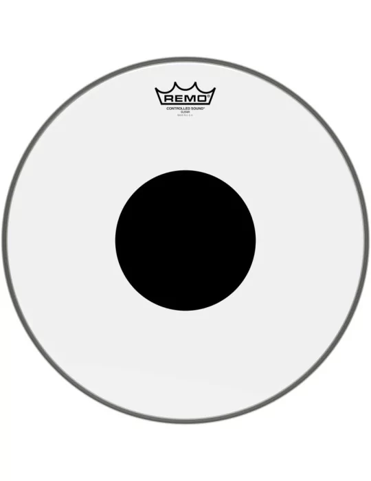  REMO CS-0315-10 15" CS Clear Tom/ Snare/ Floortom Head with black dot|MusicGoodDeal 