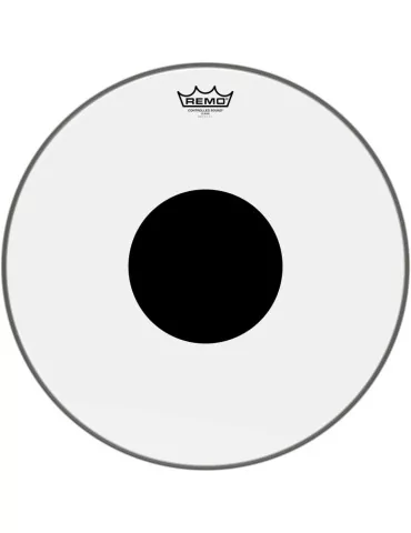  REMO CS-0318-10 18" CS Clear Floortom Head with black dot|MusicGoodDeal 