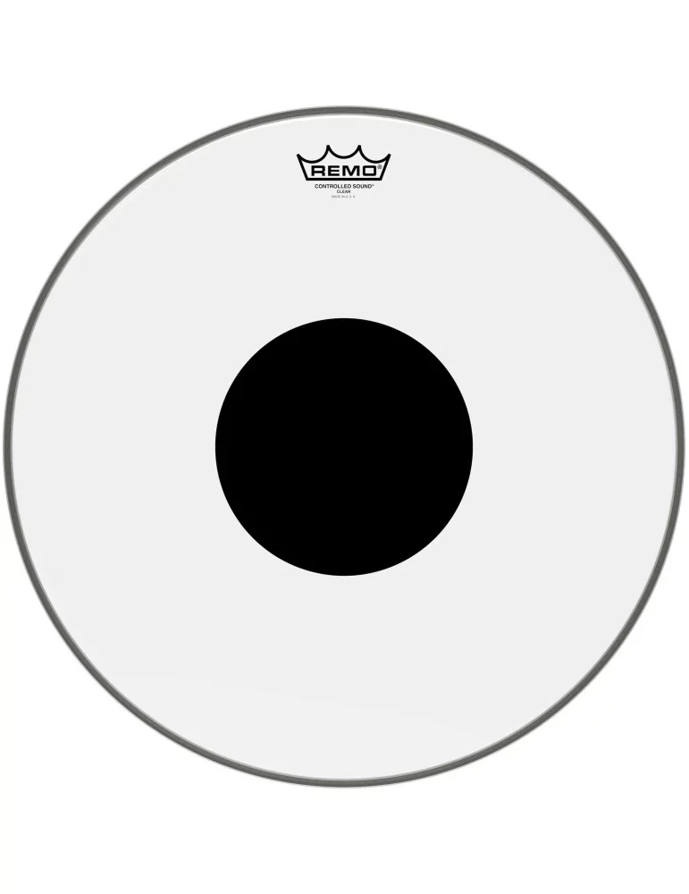  REMO CS-0318-10 18" CS Clear Floortom Head with black dot|MusicGoodDeal 