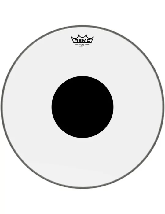  REMO CS-0318-10 18" CS Clear Floortom Head with black dot|MusicGoodDeal 