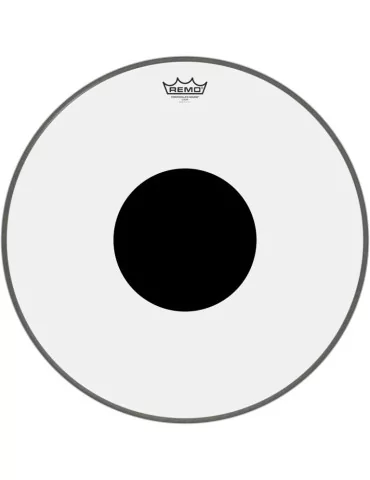  REMO CS-1320-10 20" CS Clear Bass Drum Head with black dot|MusicGoodDeal 