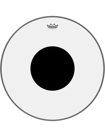  REMO CS-1324-10 24" CS Clear Bass Drum Head with black dot|MusicGoodDeal 