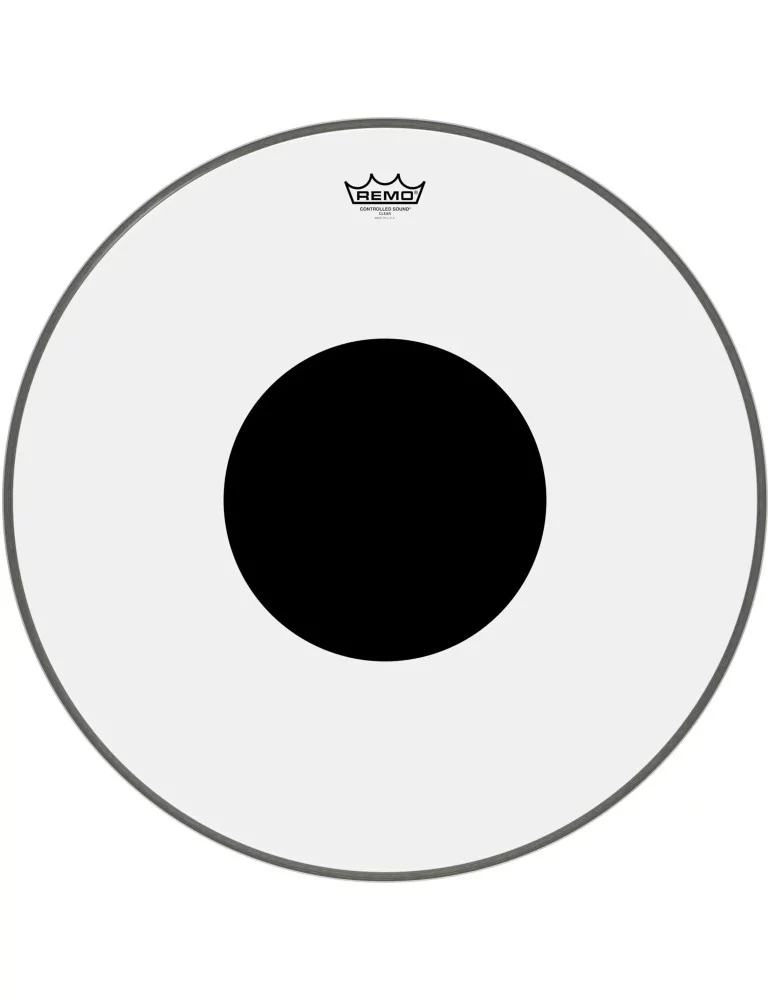  REMO CS-1324-10 Parche CS transparente de 24 "+ círculo negro, para bombo|MusicGoodDeal 