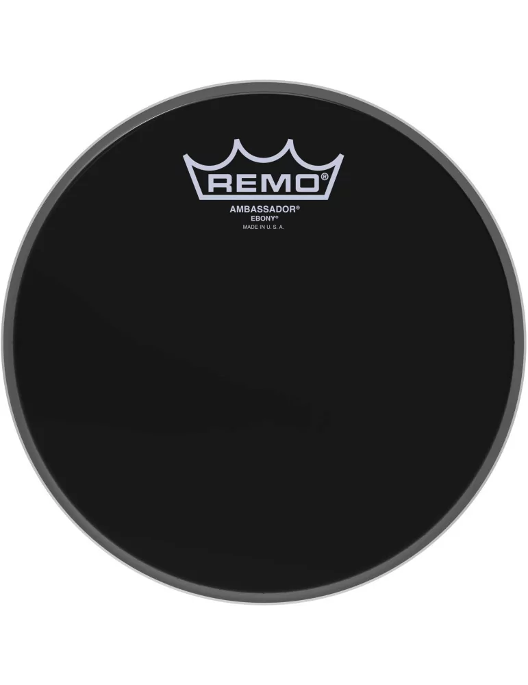  REMO ES-0008-00 8" Ebony Ambassador Tom Head|MusicGoodDeal 
