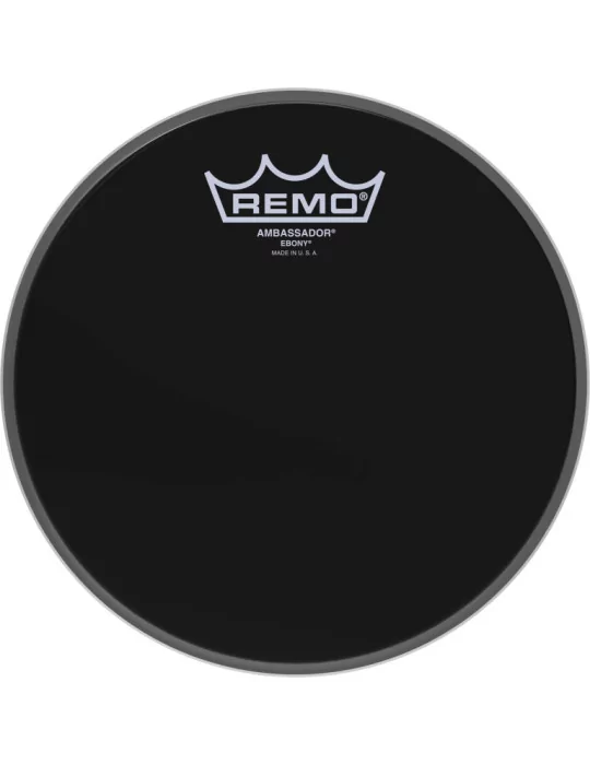 REMO ES-0008-00 8" Ebony Ambassador Tom Head|MusicGoodDeal 