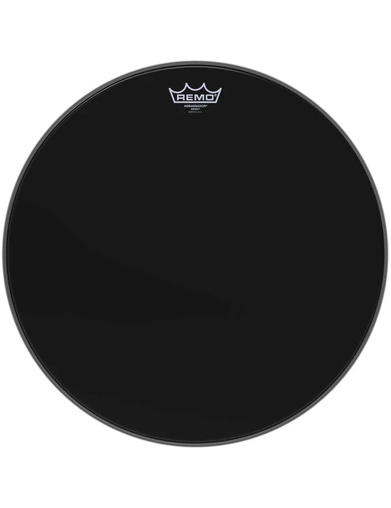  REMO ES-0018-00 18" Ebony Ambassador Floortom Head|MusicGoodDeal 