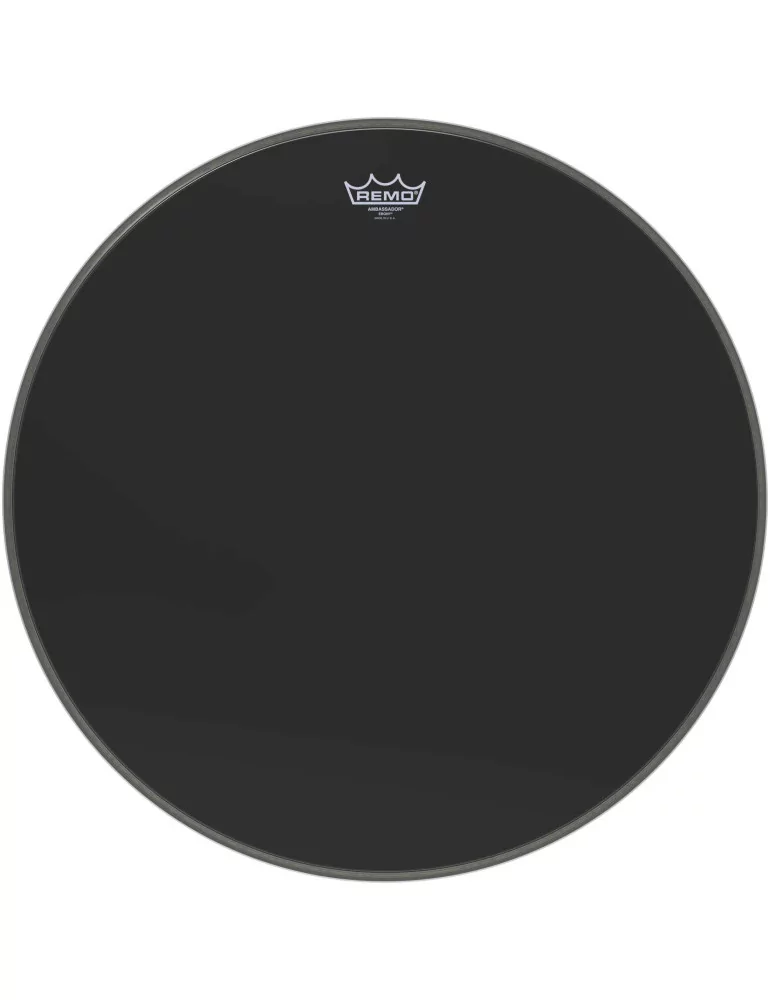  REMO ES-1024-00 24" Ebony Ambassador Bass Drum Head|MusicGoodDeal 