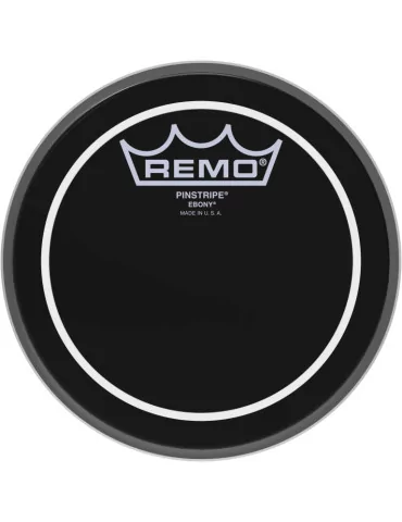 REMO ES-0606-PS 6" Ebony Pinstripe Tom Head|MusicGoodDeal 