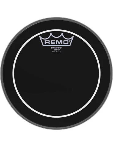  REMO ES-0608-PS 8" Ebony Pinstripe Tom Head|MusicGoodDeal 