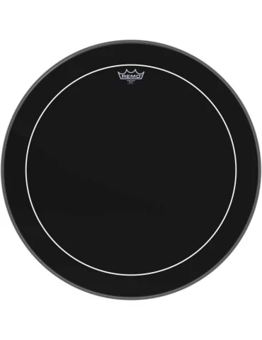  REMO ES-1624-PS 24" Ebony Pinstripe Bass Drum Head|MusicGoodDeal 