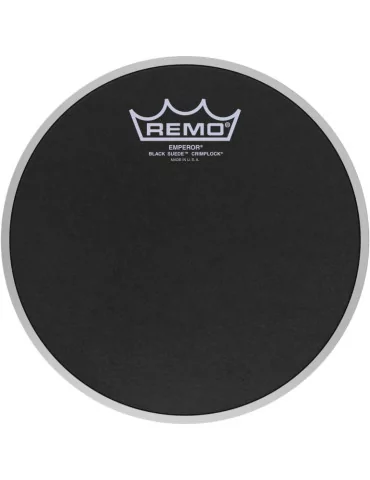  REMO ES-0808-MP 8" Emperor Ebony Suede Crimplock Marching tom head|MusicGoodDeal 
