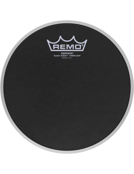  REMO ES-0808-MP 8" Emperor Ebony Suede Crimplock Marching tom head|MusicGoodDeal 