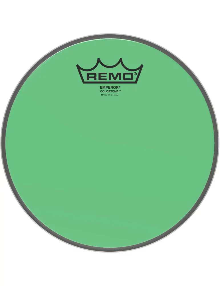 REMO BE-0308-CT-GN Emperor Colortone batter drumhead, green, 8"|MusicGoodDeal 