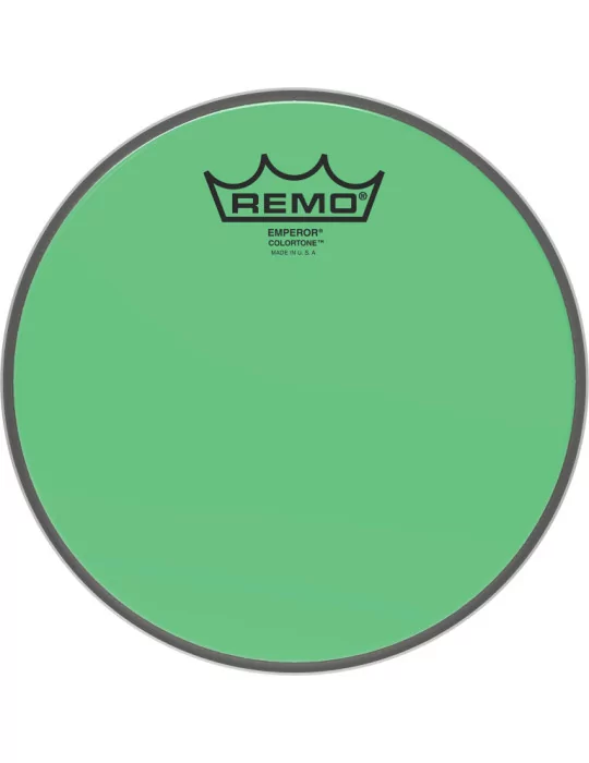  REMO BE-0308-CT-GN Emperor Colortone batter drumhead, green, 8"|MusicGoodDeal 