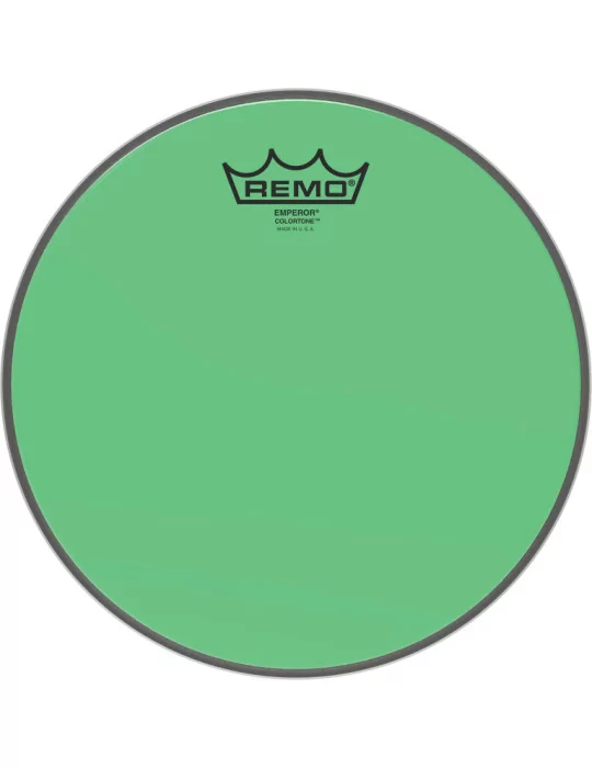  REMO BE-0310-CT-GN Emperor Colortone batter drumhead, green, 10"|MusicGoodDeal 