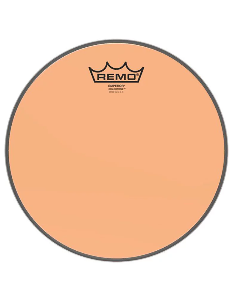  REMO BE-0310-CT-OG Emperor Colortone batter drumhead, orange, 10"|MusicGoodDeal 