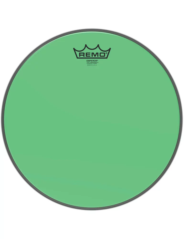  REMO BE-0312-CT-GN Emperor Colortone batter drumhead, green, 12"|MusicGoodDeal 