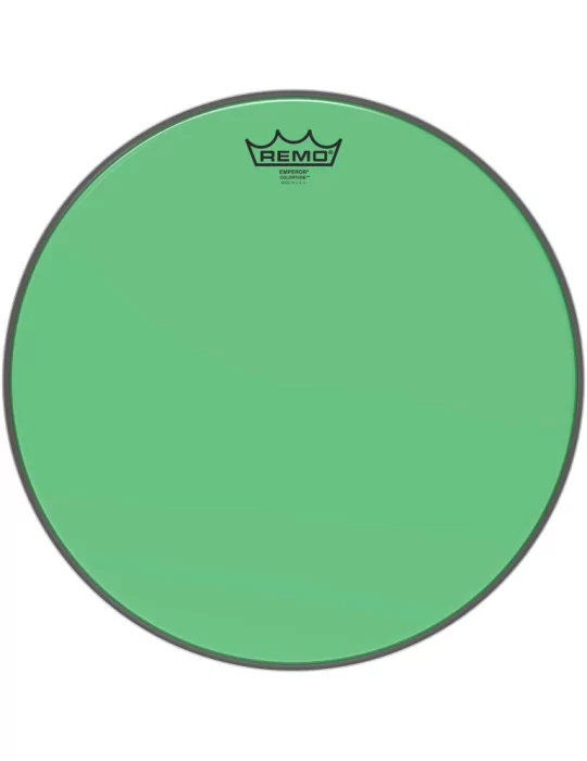  REMO BE-0315-CT-GN Emperor Colortone batter drumhead, green, 15"|MusicGoodDeal 