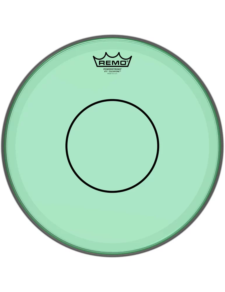  REMO P7-0313-CT-GN Powerstroke 77 Colortone batter drumhead, green, 13"|MusicGoodDeal 