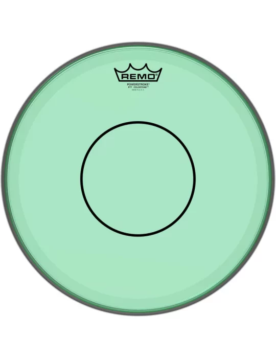  REMO P7-0313-CT-GN Powerstroke 77 Colortone batter drumhead, green, 13"|MusicGoodDeal 