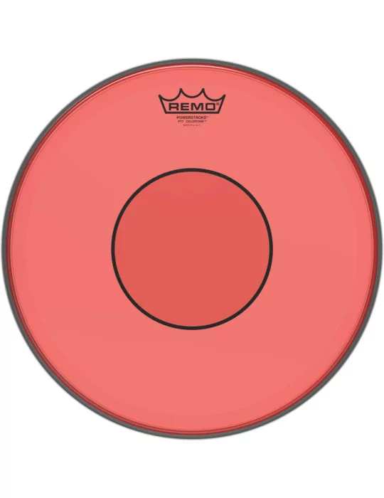  REMO P7-0313-CT-RD Powerstroke 77 Colortone batter drumhead, red, 13"|MusicGoodDeal 