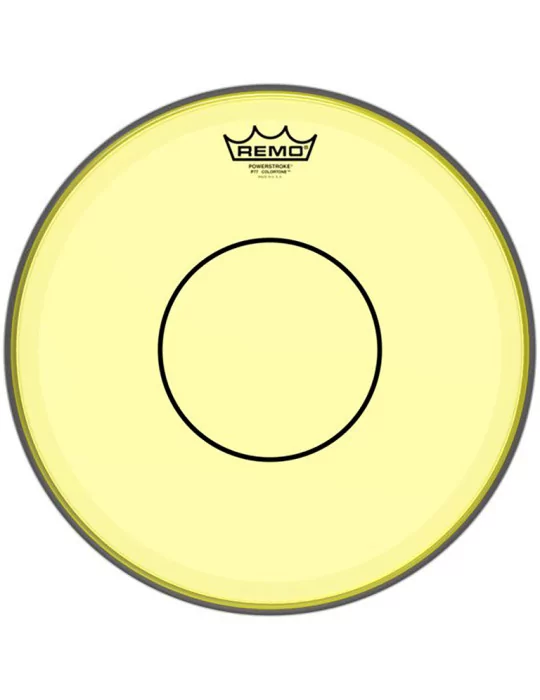  REMO P7-0313-CT-YE Powerstroke 77 Colortone batter drumhead, yellow, 13"|MusicGoodDeal 