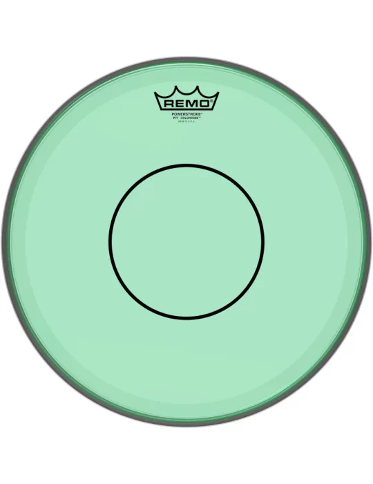  REMO P7-0314-CT-GN Powerstroke 77 Colortone batter drumhead, green, 14"|MusicGoodDeal 