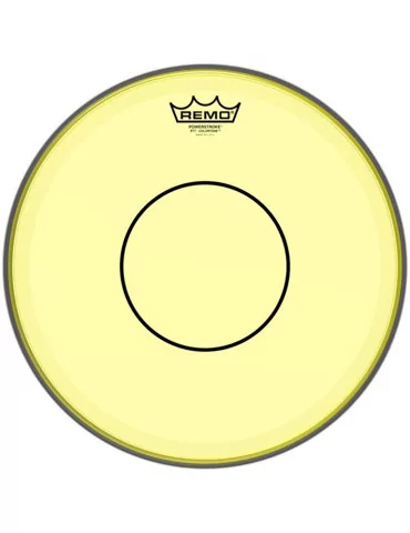  REMO P7-0314-CT-YE Powerstroke 77 Colortone batter drumhead, yellow, 14"|MusicGoodDeal 
