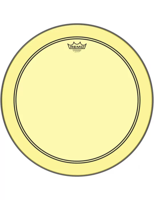  REMO P3-1318-CT-YE Parche Powerstroke 3 Colortone para bombo, amarillo, 18 "|MusicGoodDeal 