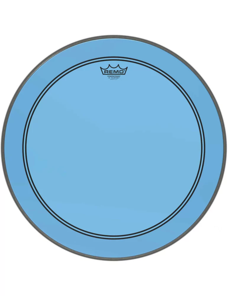  REMO P3-1320-CT-BU Parche Powerstroke 3 Colortone para bombo, azul, 20 "|MusicGoodDeal 