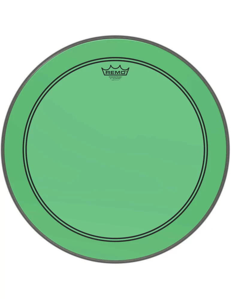 REMO P3-1320-CT-GN Parche Powerstroke 3 Colortone para bombo, verde, 20 "|MusicGoodDeal 
