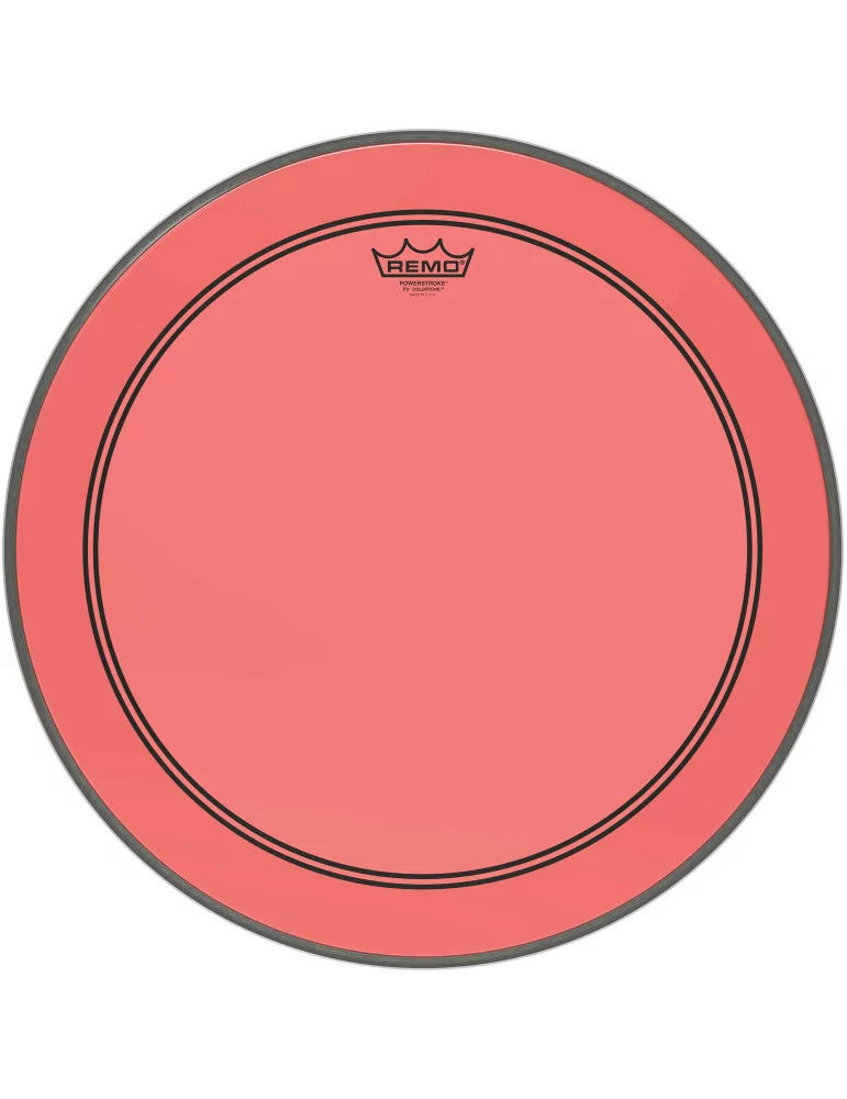  REMO P3-1320-CT-RD Parche de tambor Powerstroke 3 Colortone, rojo, 20 "|MusicGoodDeal 