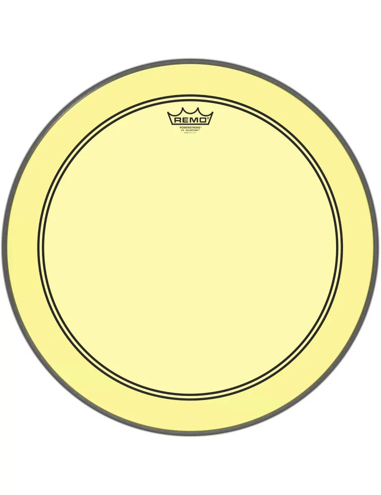  REMO P3-1320-CT-YE Parche Powerstroke 3 Colortone para bombo, amarillo, 20 "|MusicGoodDeal 