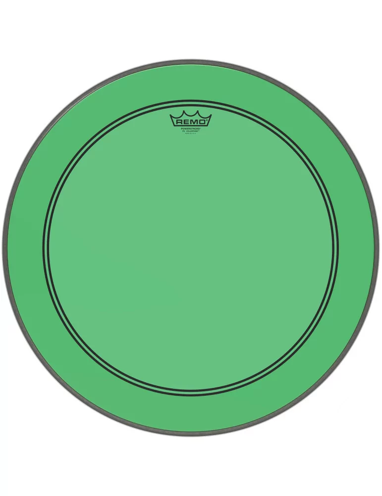  REMO P3-1322-CT-GN Parche Powerstroke 3 Colortone para bombo, verde, 22 "|MusicGoodDeal 