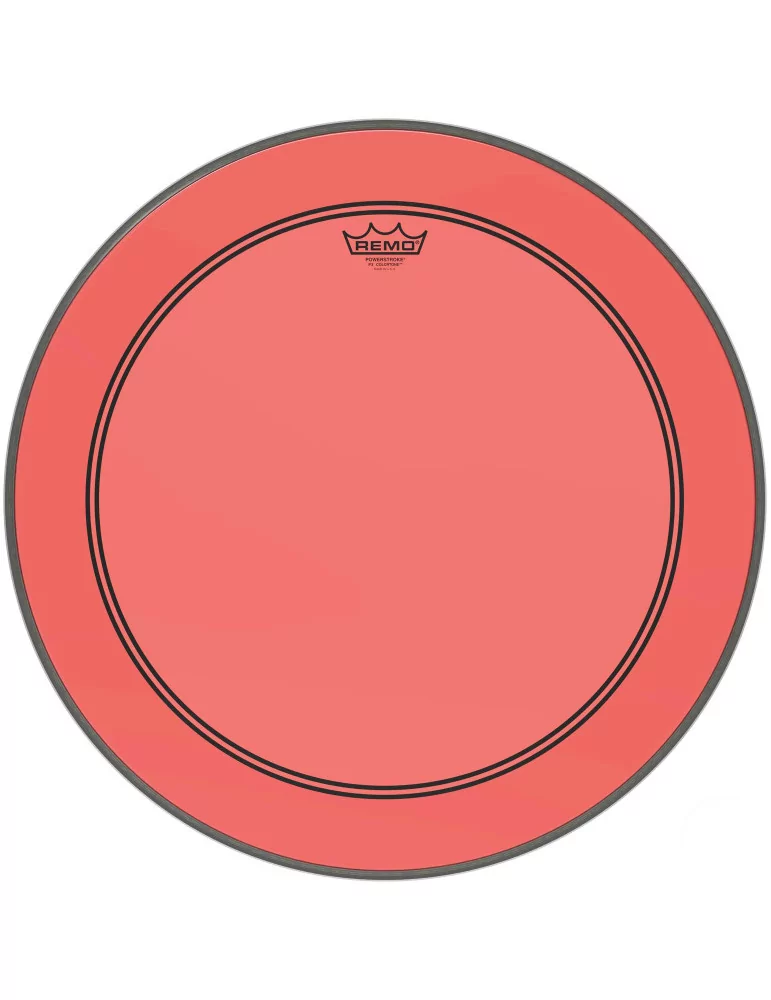  REMO P3-1322-CT-RD Parche de tambor Powerstroke 3 Colortone, rojo, 22 "|MusicGoodDeal 