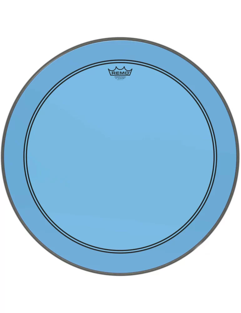  REMO P3-1324-CT-BU Parche Powerstroke 3 Colortone para bombo, azul, 24 "|MusicGoodDeal 